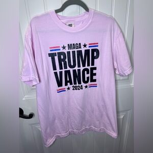Comfort colors  pink Graphic T-Shirt Trump Vance maga Large